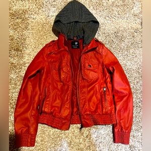 NWOT Leather Bomber Jacket